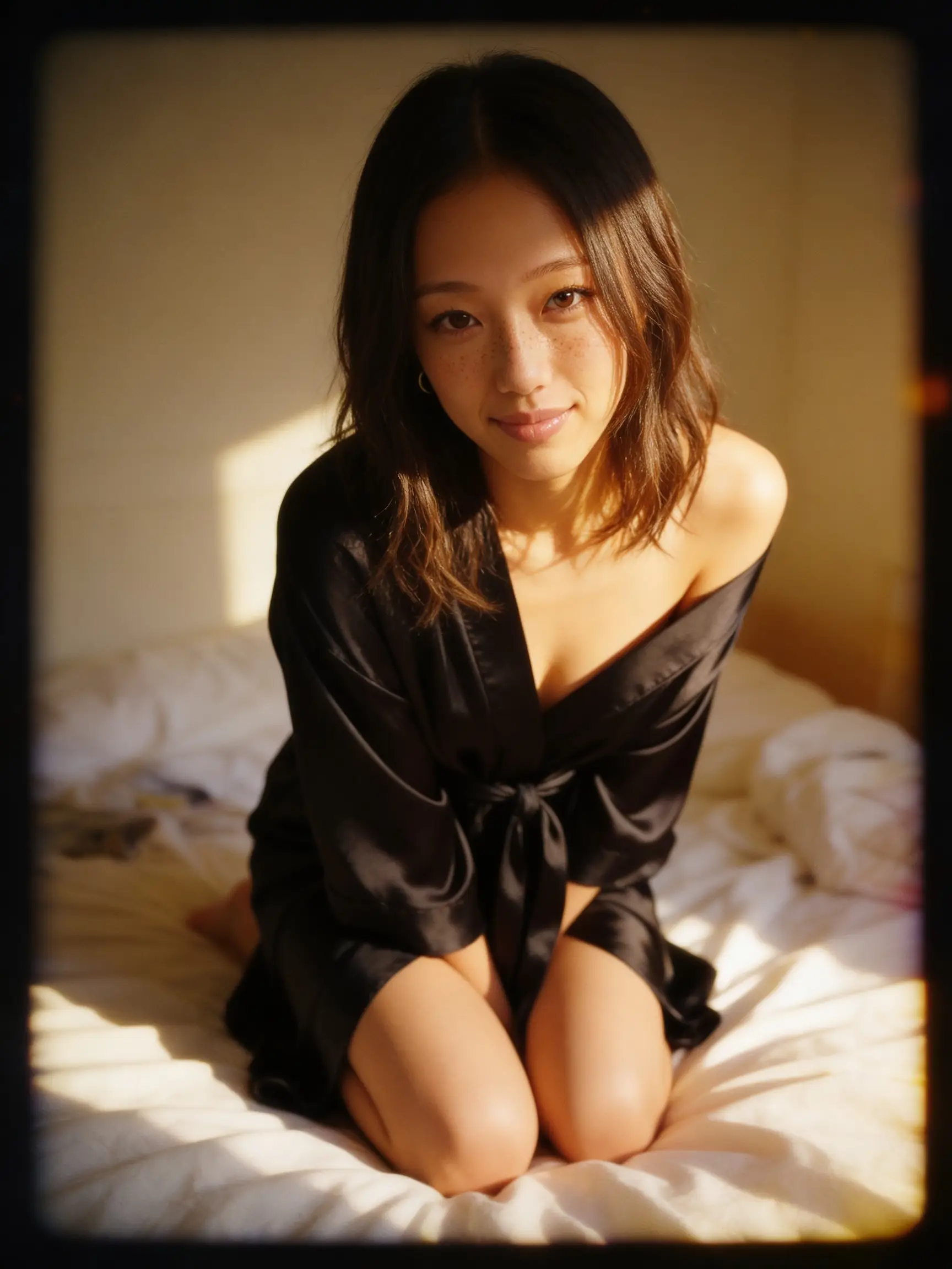 mira in a low-lit after dark portrait with lingerie energy and soft bedroom shadows